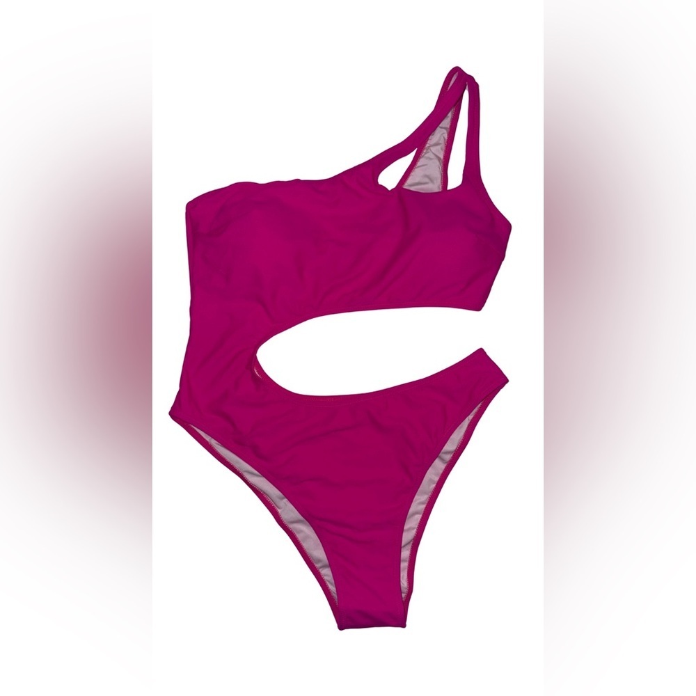 Hilinker Hot Pink Cut-Out One-Piece Swimsuit XL NWT - Picture 10 of 13